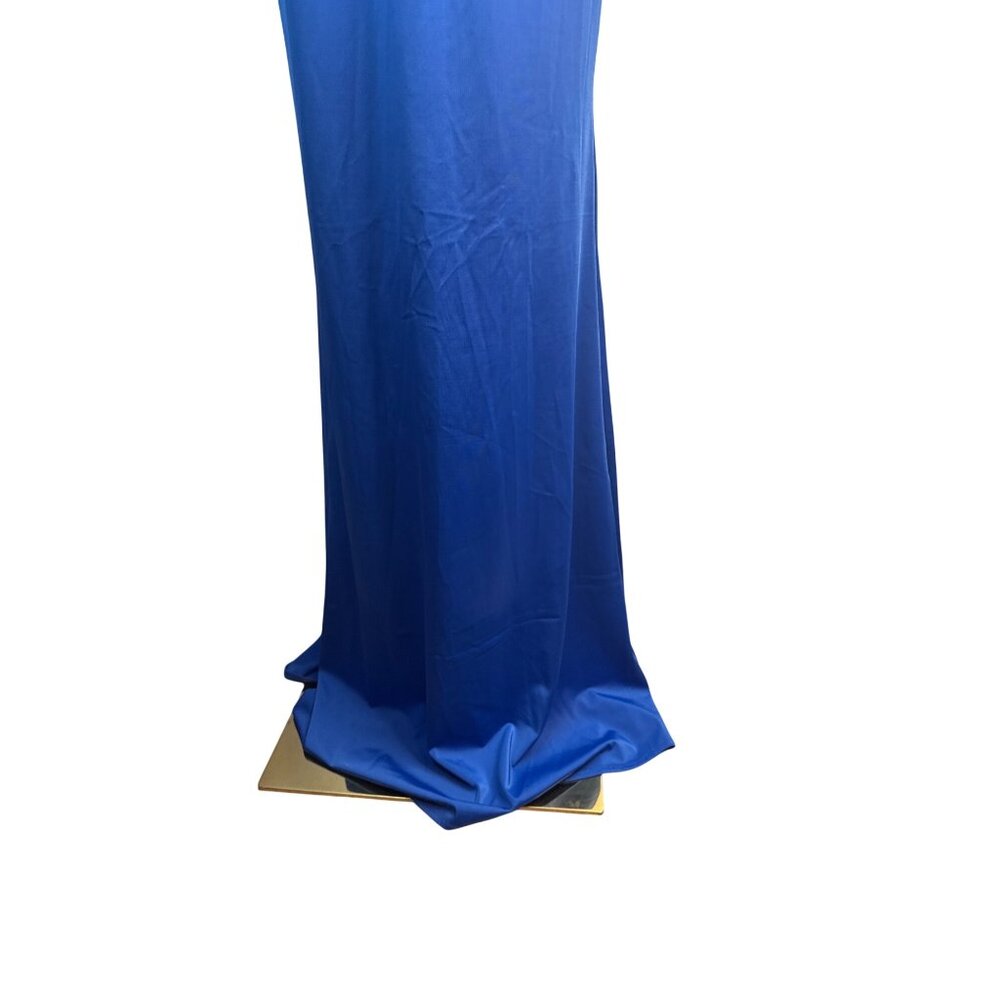 New Miss Ord Royal Blue Large Empire Waist Gown With Crisscross Back - Picture 5 of 13